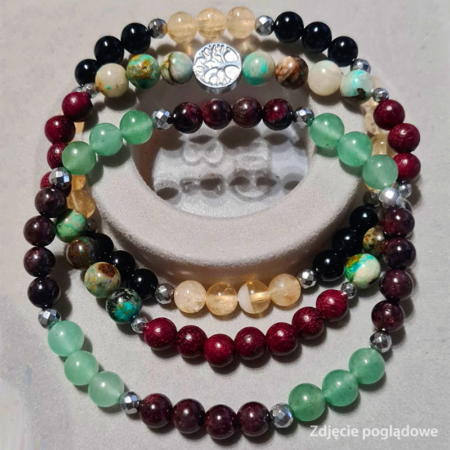 Bransoletki energetyczne - zestaw trzech sztuk