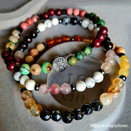 Zestaw trzech bransoletek energetycznych